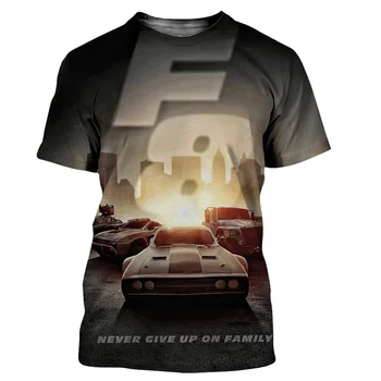 Nova 3D Film Hitro In Besno Natisnjeni T Shirt Paul Walker Graphic T-majice Za Moške Otrok Moda Hip Hop Kratkimi Tee