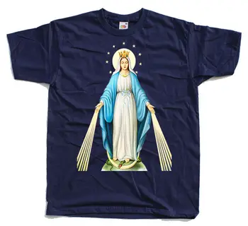 Nova kraljica miru je Blagoslovila Mati Mornarsko Modra moška T-shirt sveta Marija vseh velikosti S-5XL