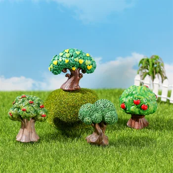 Nove Figurice Miniaturni Srčkan Simulirani Apple Tree Mikro Krajine Smolo, Okraske Za Dom Okraski Kawaii Namizno Dekoracijo