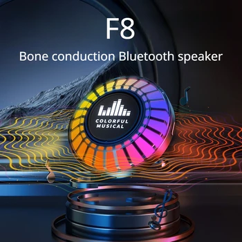 Novo F8 Kostne Prevodnosti Brezžični Bluetooth Audio (zvok Bluetooth Pickup Okoljske Svetlobe Mini Kul RGB Color Light Subwoofer Zvočnik Ustvarjalno Darilo