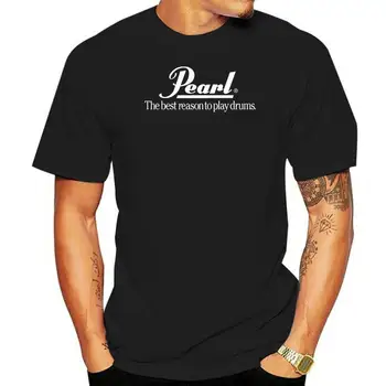 Pearl Bobni Instrumenti Black T-Shirt Mens Kratki Rokavi T-shirt majica Cotton Tee Majica Fashion Priložnostne Vrhovi Oblačila