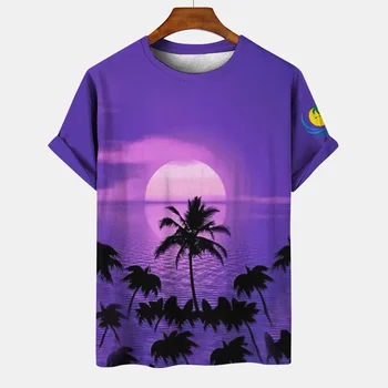Poletne Majice 3D Tiskanja Havajih, Obmorska Pokrajina, Otroci TShirt Moda Priložnostne Krog Vratu T-shirt Fant Dekle Otroci Tshirt Oblačila