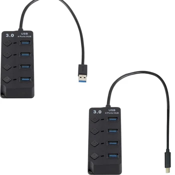 Preprost in Eleganten USB / Tip C Središče s 3 Vrata USB 2.0 1 USB vhod in Široko Združljivosti za Različne Uporabnike