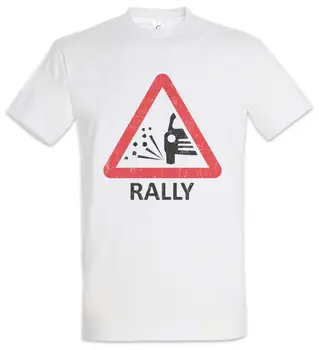 Rally Znak T Shirt Dirka Voznik dirkalnika Racer Bencin Glavo Zabavno Ljubezen Zasvojen