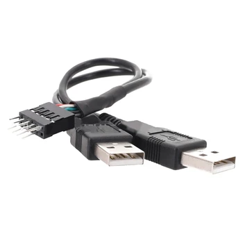Računalniške matične plošče Notranji Kabel Podaljšek 20 cm/50 cm Dual USB2.0 do 9Pin Dupont Priključek Kabel Podaljšano Linijo