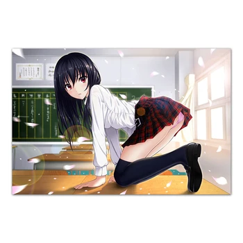 Risanka Umetniške Slike Šolsko Uniformo Anime Dekle, Plakati, Platna Wall Art Slike in grafike za Dnevna Soba Dekor
