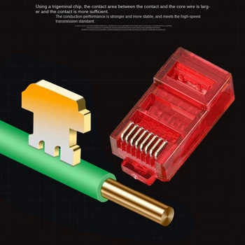 Rj45 Spojnik Ethernet Kabel Crimp Priključek Unshielded 8 Pin Modularni Utp Kristalno Plug Za PC Adapter