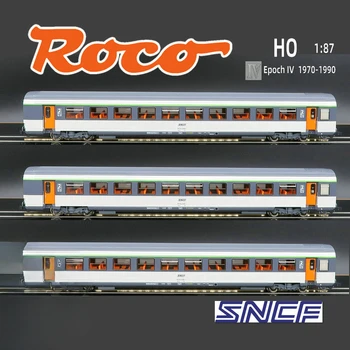 ROCO Vlak Model 1:87 HO Tip SNCF osebni Avtomobil Tri-oddelek Nastavite Četrte Generacije 74032 Modra in Bela Električni Igrača Vlak