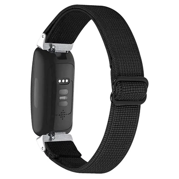 Smart jermenčki za Fitbit Navdih 2/ Navdih HR, Elastična Nastavljiv Mehak Trak Zapestnice Zamenjava Razreda(Black)