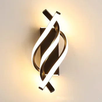 Sodobni LED Stenska Luč Ukrivljeni Načrta Spirala Stenske luči za dnevno Sobo, Spalnica Postelji Oltarja Doma Dekor Zaprtih Rov Razsvetljavo