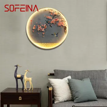 SOFEINA LED Sodobne Stenske Luči Cvet Slika Sconces Krog Svetilka Za Domačo Ustvarjalno Dekoracijo
