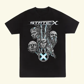 STATIČNE X Band Black Unisex T-Shirt Polni Velikosti S 5XL CB1097