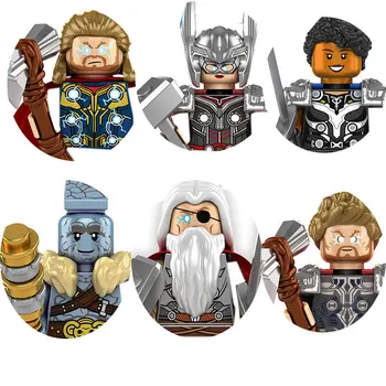 Thor Gradniki Anime Opeke Valkvrie Korg Odin Mini Figuric Glave Skupščine Igrače Otrok Darilo Za Rojstni Dan