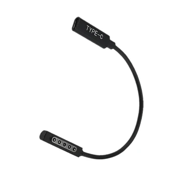 Tip C PD napajalni Kabel USB C Ženski Napajanje Adapter Pretvornik za Microsof Surface Pro 1/2 Tablete