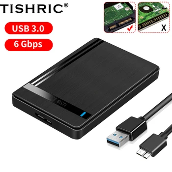 TISHRIC Zunanji HDD Primeru Trdega Pogona USB 3.0 2.5 Inch SATA 3.0 Mobilne HDD Ohišje Podporo UASP za Prenosni RAČUNALNIK