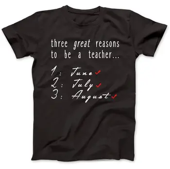 Trije Razlogi Biti Učitelj T-Shirt 100% Premium Bombaž Šola