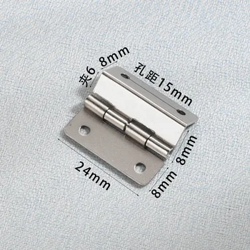 Triple-krat Tečaj Sodobno Minimalistično Majhne Tečaj ponikljano Srebro Dolžine 24 mm Zatič 6 mm Ploščo