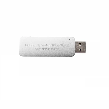 USB3.0 VRSTA-ZA SSD Ohišje Primeru Brez Kabla Za NGFF B-Ključ SATA Protokol Za 2230 Ali 2242 M. 2 SSD