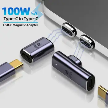 USB4.0 Thunderbolt3 Magnetni Adapter USB-C Tip C 40Gbps 100W Hitro Polnjenje Magnet Pretvornik Kabel 8K 60Hz USB Tip C Adapter