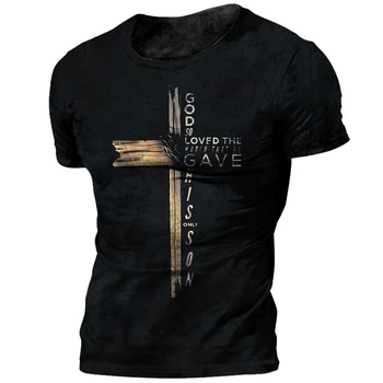 Vintage Vitezov Templjarjev T Shirt Za Moške 3d Tiskanih Jezusa Kristusa Križanega Moške Tshirt Prevelik Kratek Rokav Vrhovi Tee Majica Moški