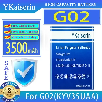 YKaiserin Baterije 3500mAh/3800mAh Za Kyocera G02 (KYV35UAA) G03 (KYV41UAA) G04 (KYV46UAA) Bateria