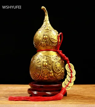 Čisti Baker Gourd Kiparstvo Ornament Tradicijo Fengshui Dnevna Soba Dekoracijo Urad Srečen Dekor Obrti Doma Dodatki
