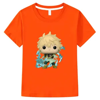 Črna Detelja Vroče Cute Anime T-majice Kawaii Manga Risanka Tshirt Natisnjeni 100% Cotton Tee-shirt Harajuku Priložnostne Fantje/dekle T-shirt