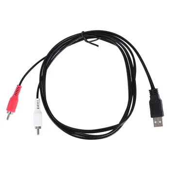 Črna Trajne USB Na RCA za PC TV USB A Moški Kabel AV Pretvorbo Line Video Adapter, Avdio